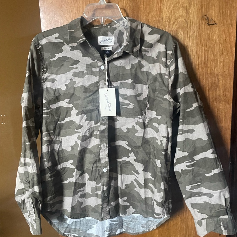 Universal Thread Lightweight Green and Gray Shirt Jacket